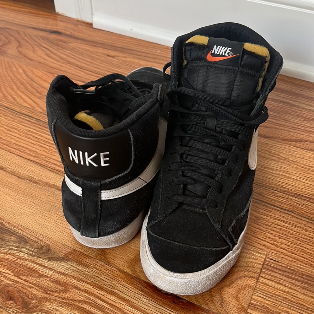Black suede Nike blazers mens size 9